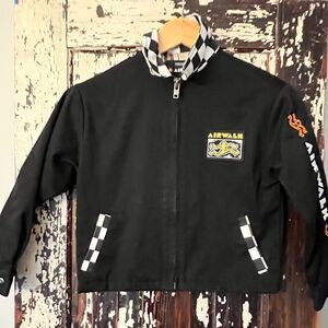 Rare Kids Forever 21 x Airwalk Black Checkerboard Jacket Size 5/6